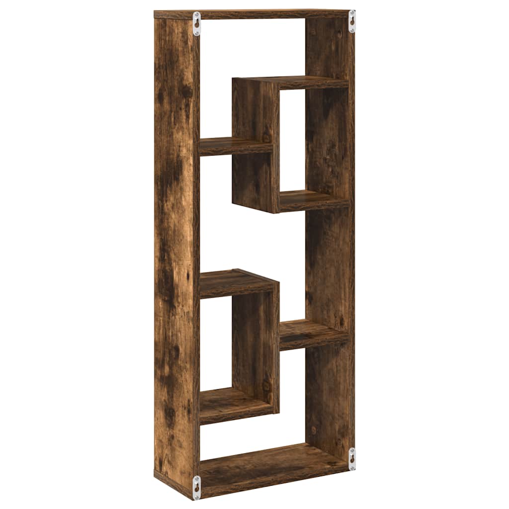 vidaXL Wandregal Räuchereiche 36x16x90 cm Holzwerkstoff