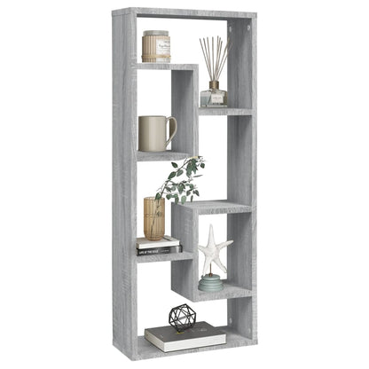 vidaXL Wandregal Grau Sonoma 36x16x90 cm Holzwerkstoff