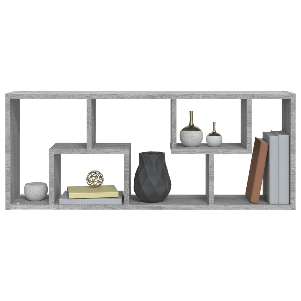 vidaXL Wandregal Grau Sonoma 36x16x90 cm Holzwerkstoff
