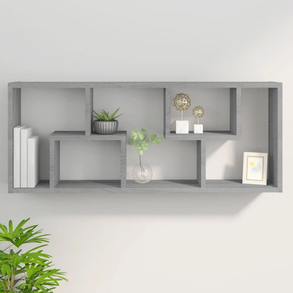 vidaXL Wandregal Grau Sonoma 36x16x90 cm Holzwerkstoff