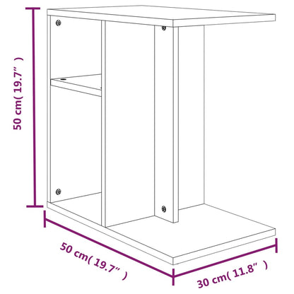 vidaXL Beistelltisch Grau Sonoma 50x30x50 cm Holzwerkstoff