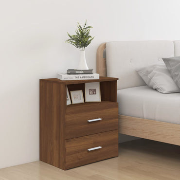 vidaXL Nachttische 2 Stk. Braun Eichen-Optik 50x32x60 cm