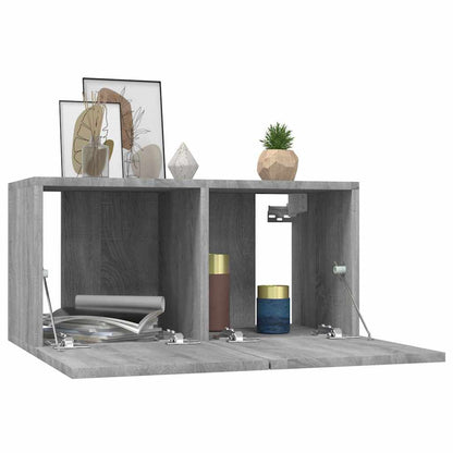 vidaXL Meuble TV mural gris Sonoma 60x30x30 cm bois d'ingénierie