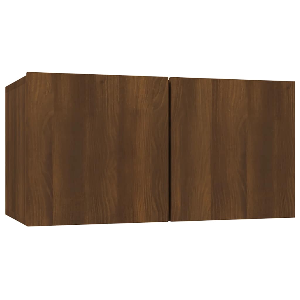 vidaXL Meuble TV mural chêne marron 60x30x30 cm en bois d'ingénierie
