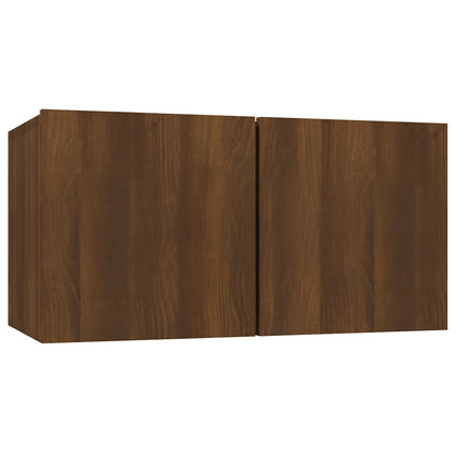 vidaXL Meuble TV mural chêne marron 60x30x30 cm en bois d'ingénierie