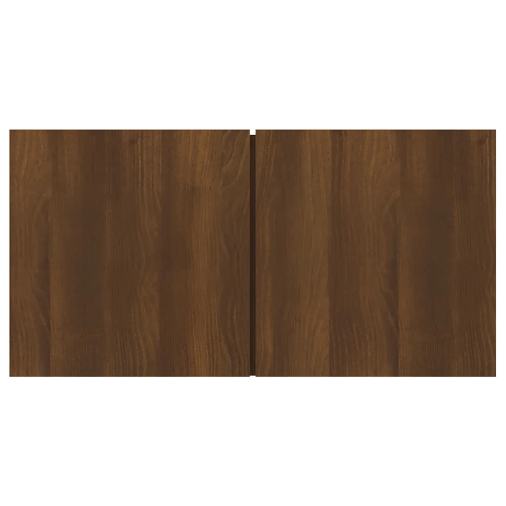 vidaXL Meuble TV mural chêne marron 60x30x30 cm en bois d'ingénierie