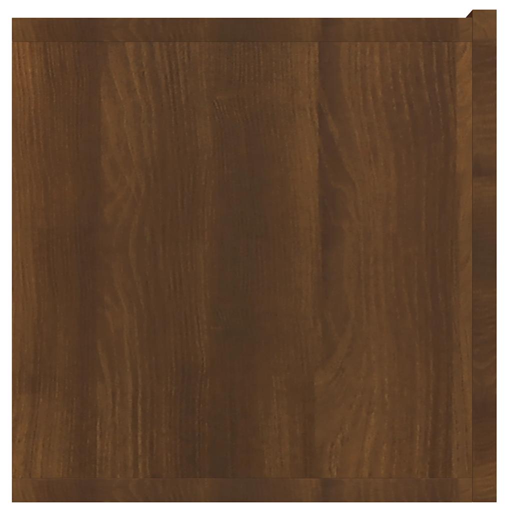 vidaXL Meuble TV mural chêne marron 60x30x30 cm en bois d'ingénierie