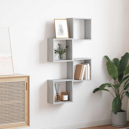 vidaXL Würfelregale 4 Stk. Grau Sonoma 30x15x30 cm