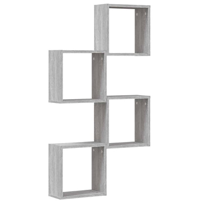 vidaXL Würfelregale 4 Stk. Grau Sonoma 30x15x30 cm
