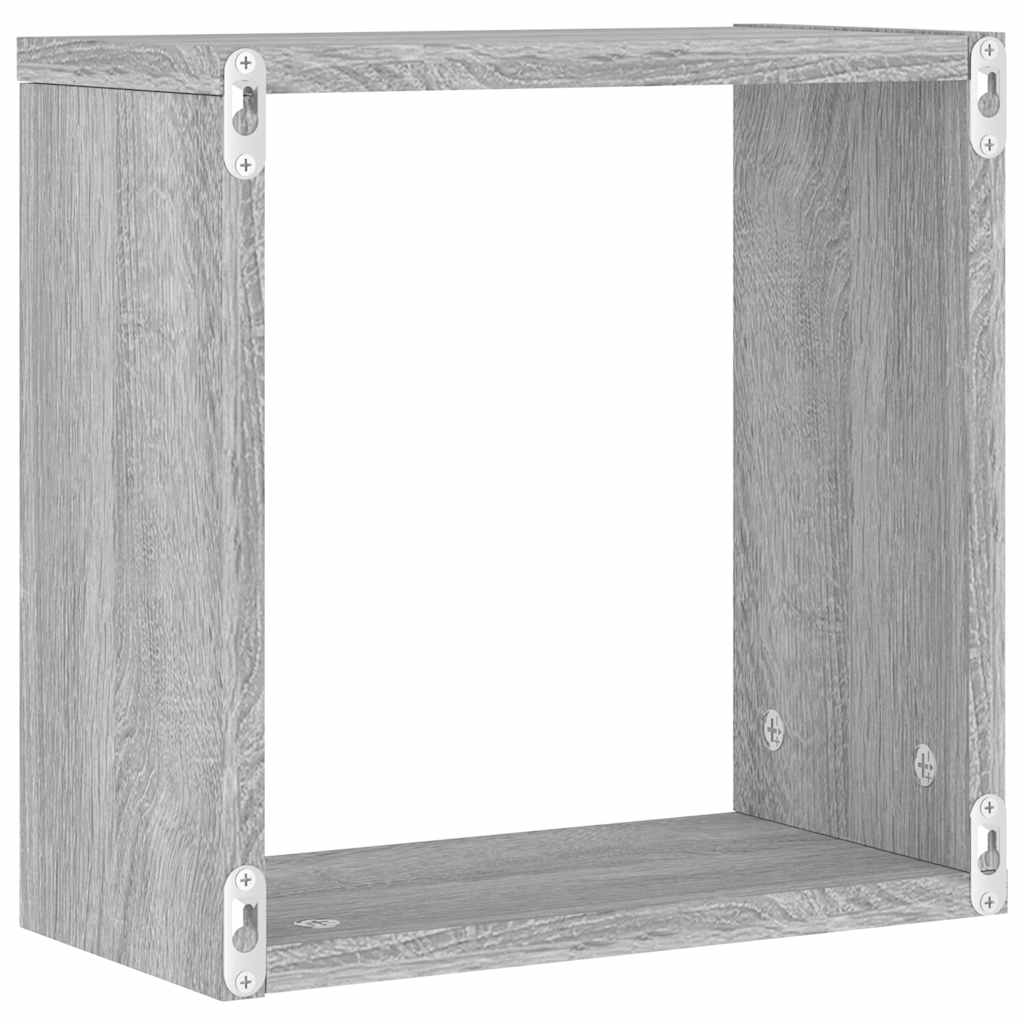 vidaXL Würfelregale 4 Stk. Grau Sonoma 30x15x30 cm