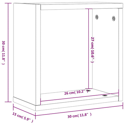 vidaXL Würfelregale 6 Stk. Grau Sonoma 30x15x30 cm