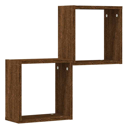 vidaXL Würfelregale 2 Stk. Braune 30x15x30 cm