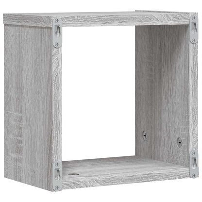 vidaXL Wandregale 2 pcs Graues Sonoma 26 x 15 x 26 cm Holzwerkstoff