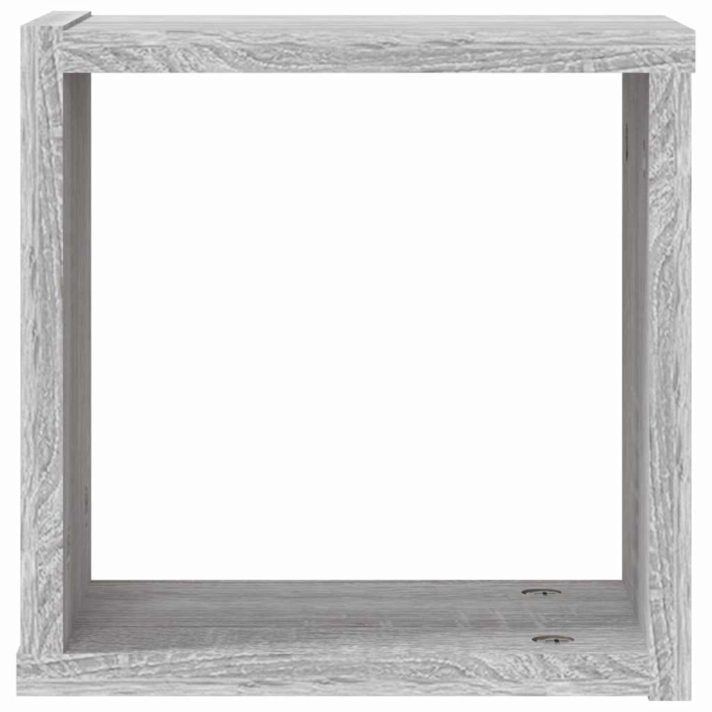 vidaXL Wandregale 2 pcs Graues Sonoma 26 x 15 x 26 cm Holzwerkstoff