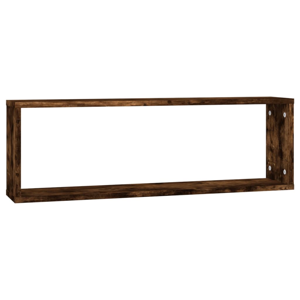 vidaXL Wandregale 2 Stk. Räuchereiche 80x15x26,5 cm Holzwerkstoff