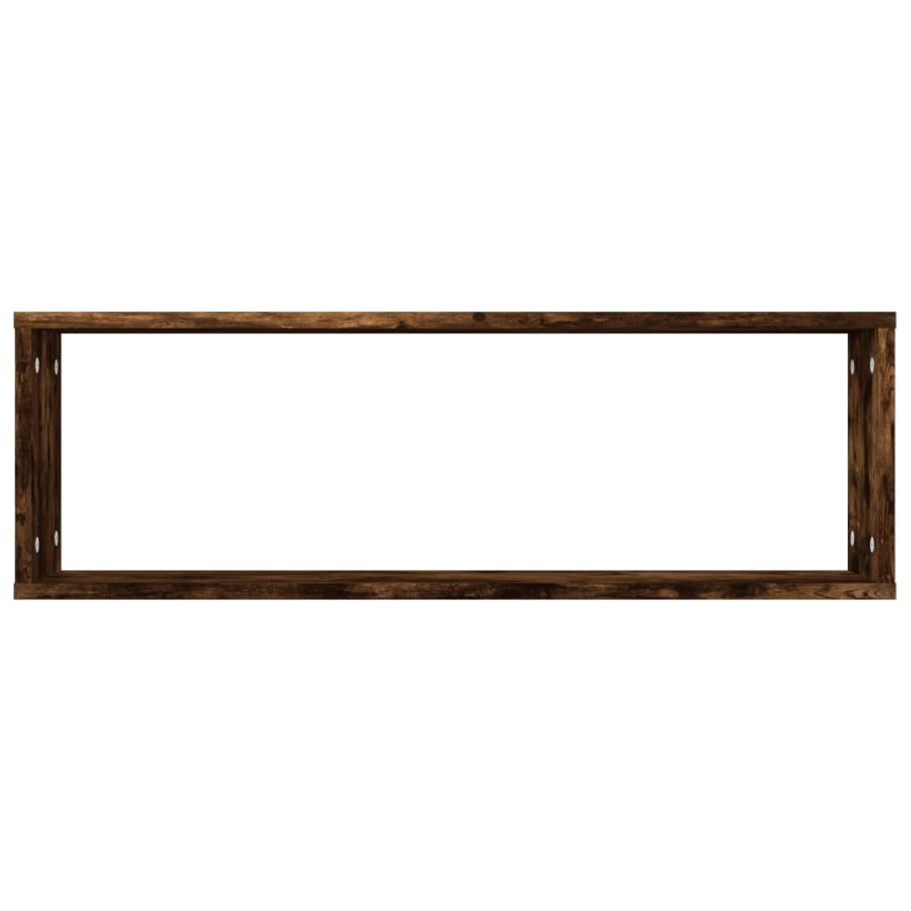 vidaXL Wandregale 2 Stk. Räuchereiche 80x15x26,5 cm Holzwerkstoff