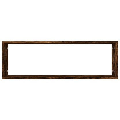 vidaXL Wandregale 2 Stk. Räuchereiche 80x15x26,5 cm Holzwerkstoff