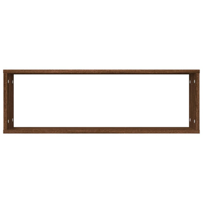 vidaXL Wandregale 2 Stk. Braun Eichen-Optik 80x15x26,5cm Holzwerkstoff