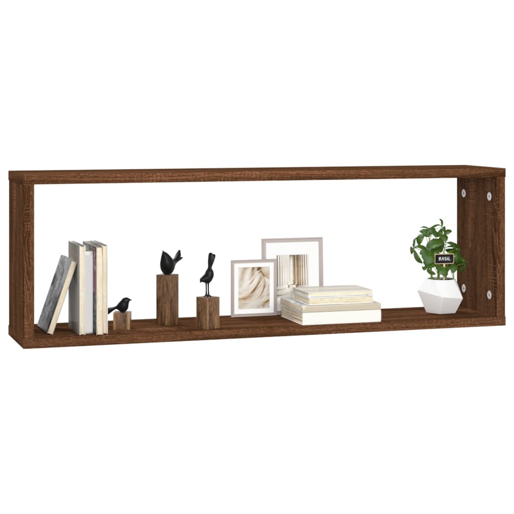 vidaXL Étagères murales 4 pcs Aspect chêne marron 80x15x26,5 cm Bois d'ingénierie