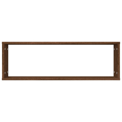 vidaXL Étagères murales 4 pcs Aspect chêne marron 80x15x26,5 cm Bois d'ingénierie