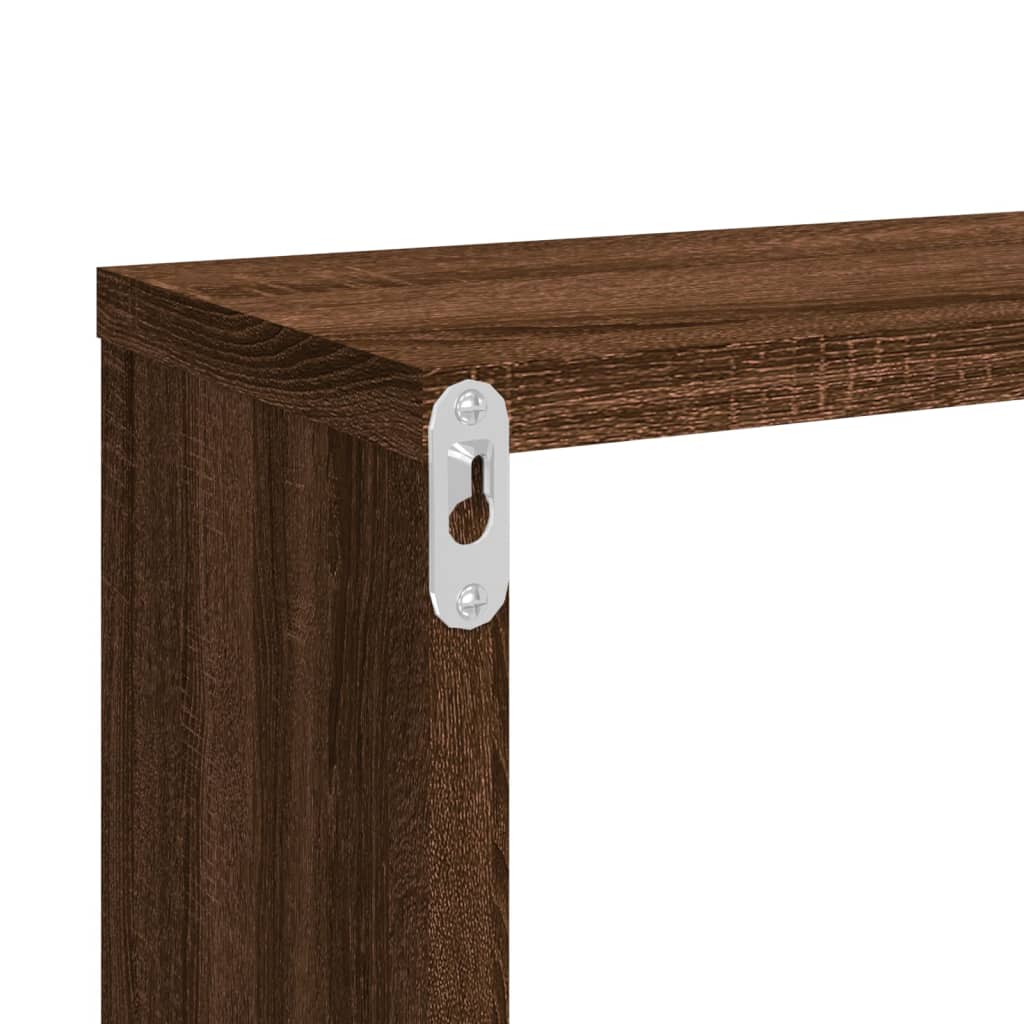 vidaXL Étagères murales 4 pcs Aspect chêne marron 80x15x26,5 cm Bois d'ingénierie