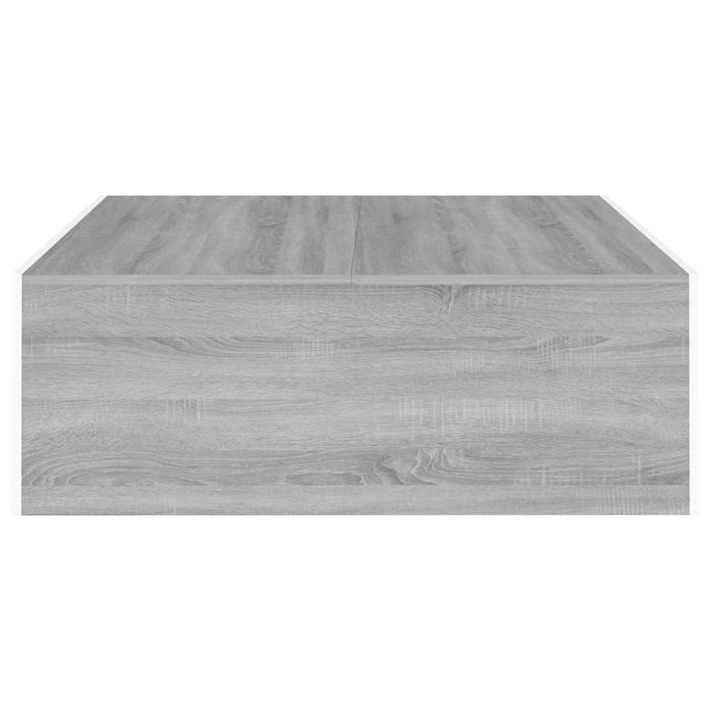 vidaXL Table basse gris Sonoma 100x100x35 cm Aggloméré