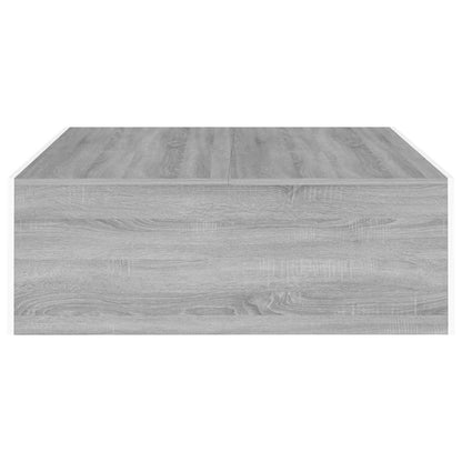vidaXL Table basse gris Sonoma 100x100x35 cm Aggloméré