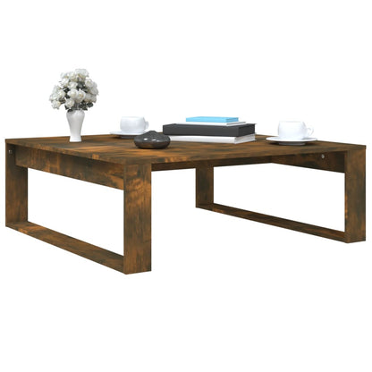vidaXL Table basse chêne fumé 100x100x35 cm bois d'ingénierie