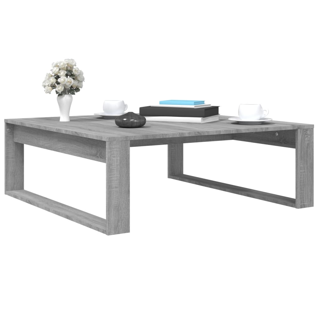 vidaXL Couchtisch Grau Sonoma 100x100x35 cm Holzwerkstoff