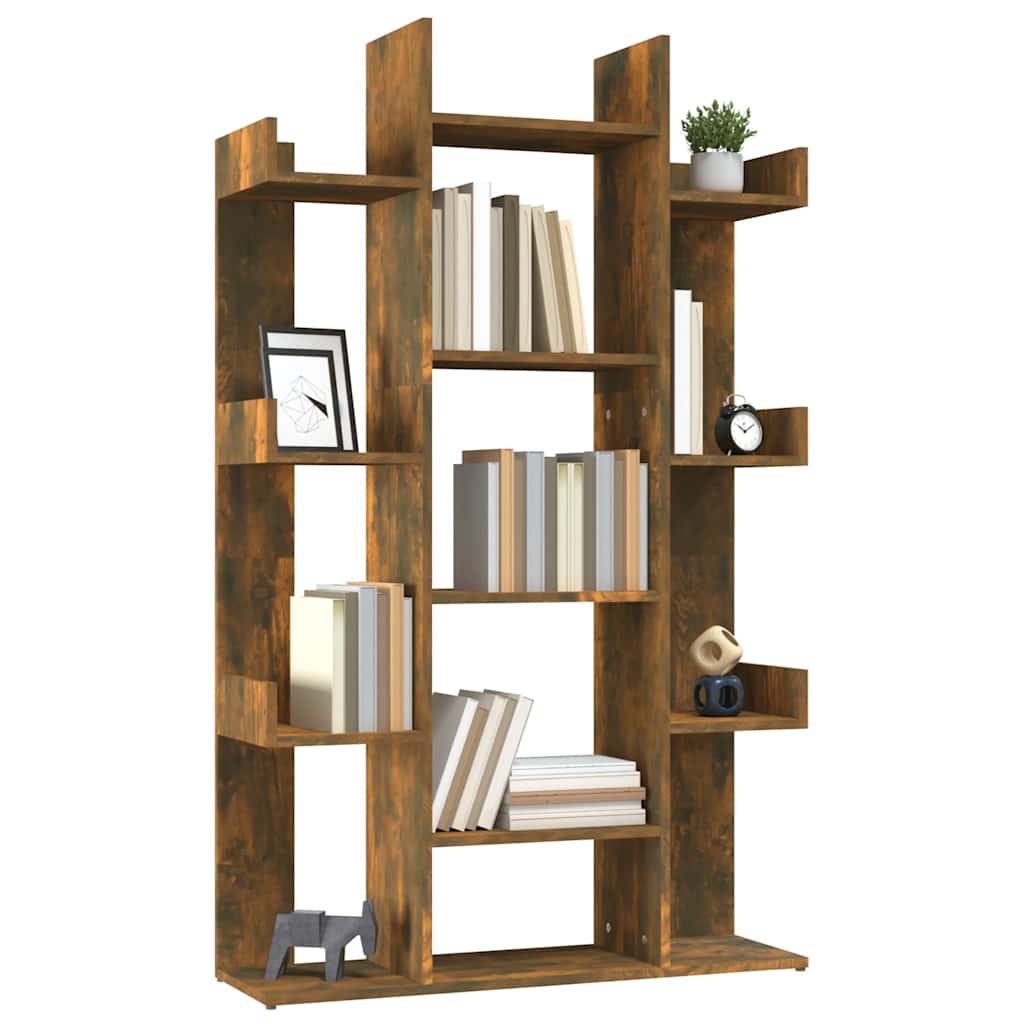 vidaXL Bücherregal Räuchereiche 86x25,5x140 cm Holzwerkstoff