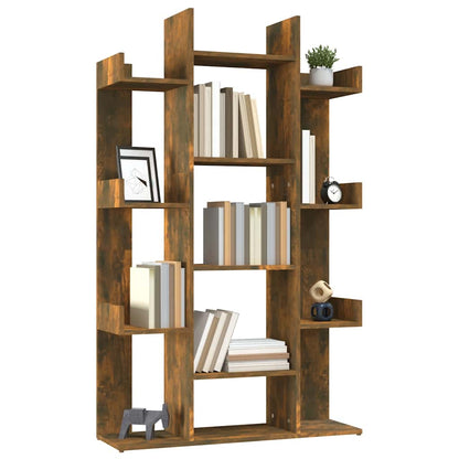 vidaXL Bücherregal Räuchereiche 86x25,5x140 cm Holzwerkstoff