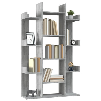 vidaXL Bücherregal Grau Sonoma 86x25,5x140 cm Holzwerkstoff