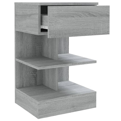 vidaXL Nachttische 2 Stk. Grau Sonoma 40x35x65 cm Holzwerkstoff