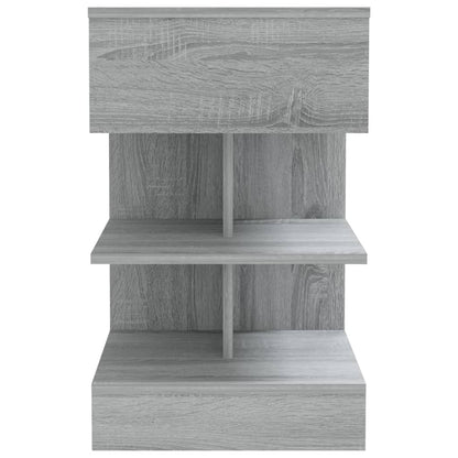 vidaXL Nachttische 2 Stk. Grau Sonoma 40x35x65 cm Holzwerkstoff