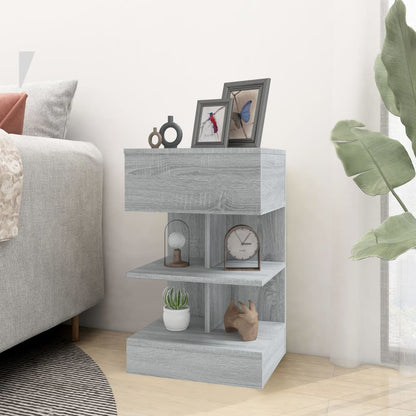 vidaXL Nachttische 2 Stk. Grau Sonoma 40x35x65 cm Holzwerkstoff
