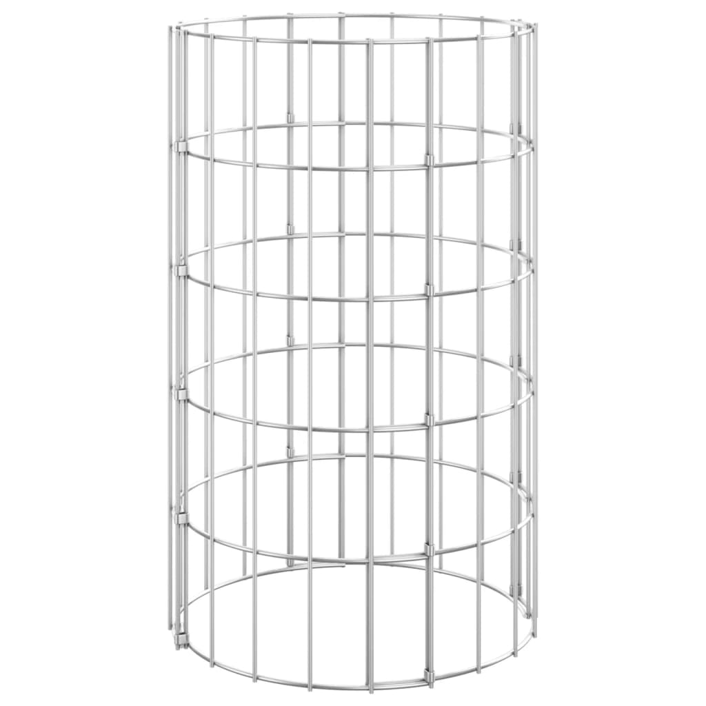 vidaXL Colonne de gabion Ronde Acier galvanisé Ø30x50 cm