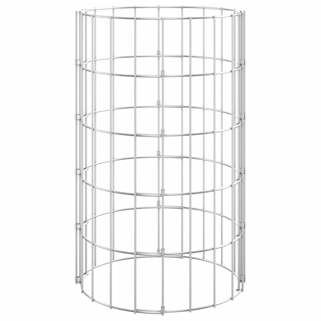 vidaXL Colonne de gabion Ronde Acier galvanisé Ø30x50 cm