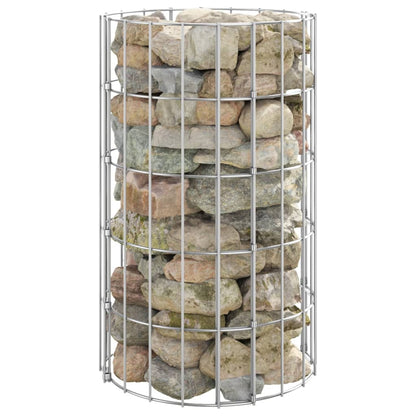 vidaXL Colonne de gabion Ronde Acier galvanisé Ø30x50 cm