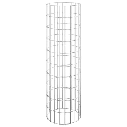 vidaXL Colonne de gabions ronde en acier galvanisé Ø30x100 cm