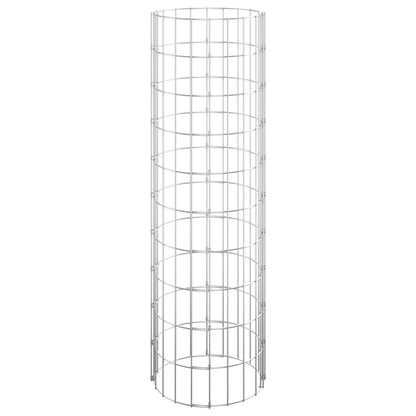 vidaXL Colonne de gabions ronde en acier galvanisé Ø30x100 cm