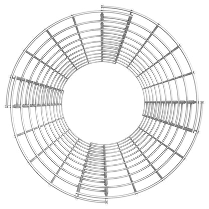 vidaXL Colonne de gabions ronde en acier galvanisé Ø30x100 cm