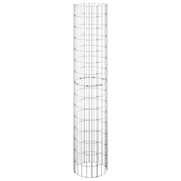 vidaXL Colonne de gabion ronde en acier galvanisé Ø30x150 cm