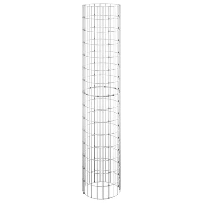 vidaXL Colonne de gabion ronde en acier galvanisé Ø30x150 cm