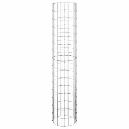 vidaXL Colonne de gabion ronde en acier galvanisé Ø30x150 cm