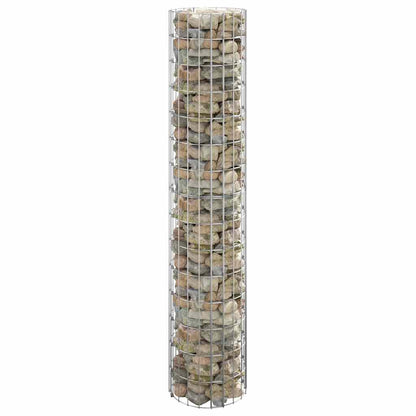 vidaXL Colonne de gabion ronde en acier galvanisé Ø30x150 cm