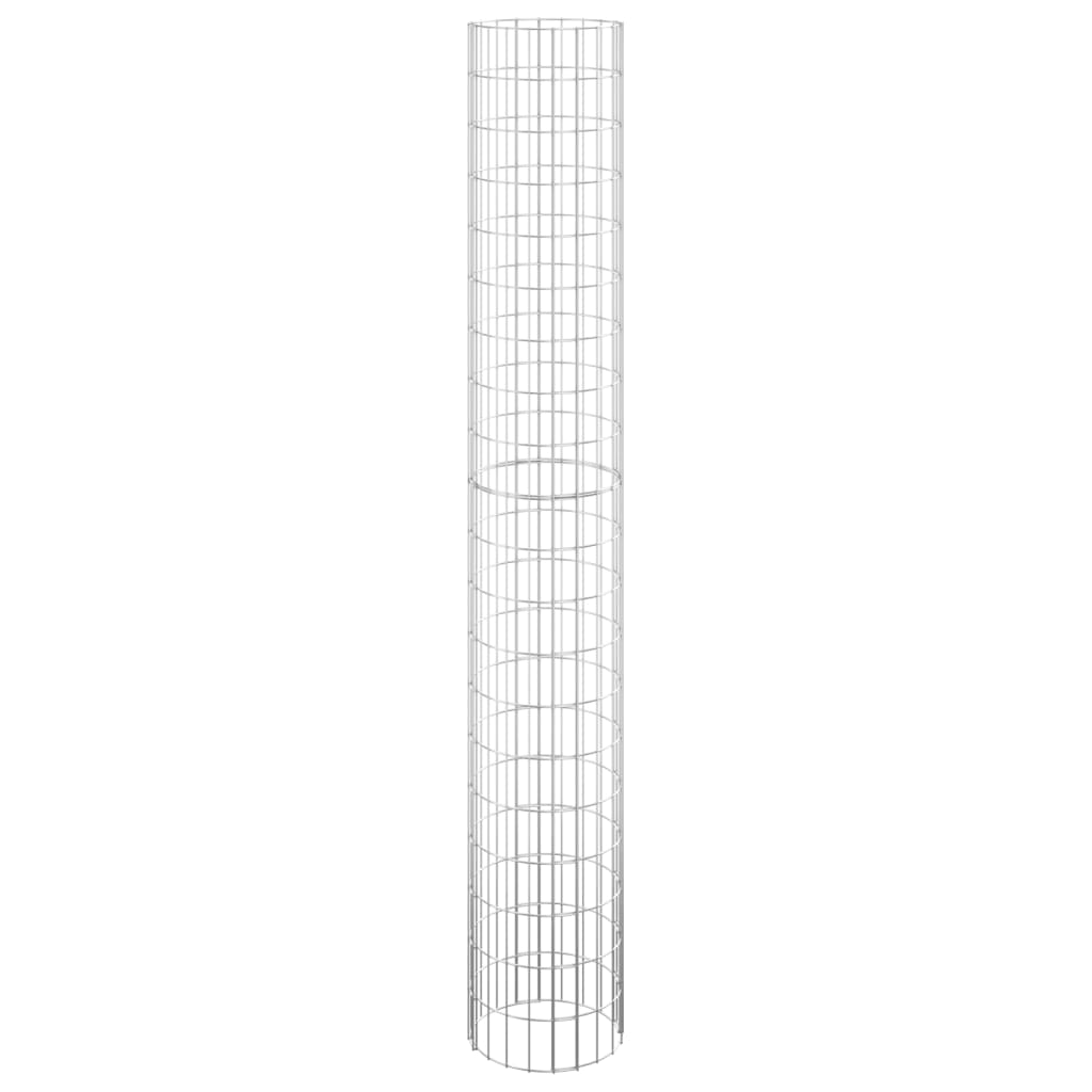vidaXL Colonne de gabion Ronde en acier galvanisé Ø30x200 cm