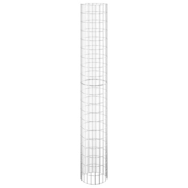 vidaXL Colonne de gabion Ronde en acier galvanisé Ø30x200 cm