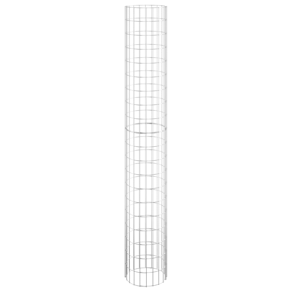 vidaXL Colonne de gabion Ronde en acier galvanisé Ø30x200 cm