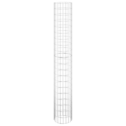vidaXL Colonne de gabion Ronde en acier galvanisé Ø30x200 cm