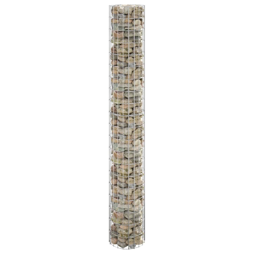 vidaXL Colonne de gabion Ronde en acier galvanisé Ø30x200 cm